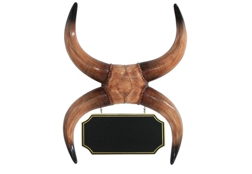 ARB036 WALL MOUNTED DOUBLE BULL HORN ADVERTISING BOARD