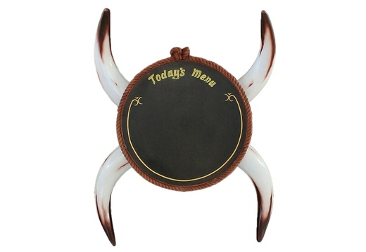 ARB044 DOUBLE SPANISH BULL HORN MENU BOARD