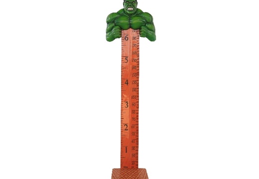 B0412 INCREDIBLE HULK GREEN MONSTER HOW TALL ARE YOU RULER ON A BASE 1