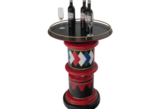 B0568 VINTAGE BARBER POLE DISPLAY TABLE 1