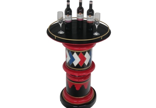 B0568 VINTAGE BARBER POLE DISPLAY TABLE 2