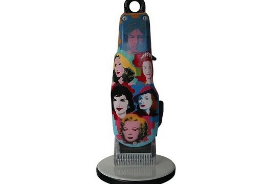 B0714 POP ART 3 FOOT BARBER SHOP HAIR CLIPPER ADVERTISING SIGN FLOOR MOUNTED 1
