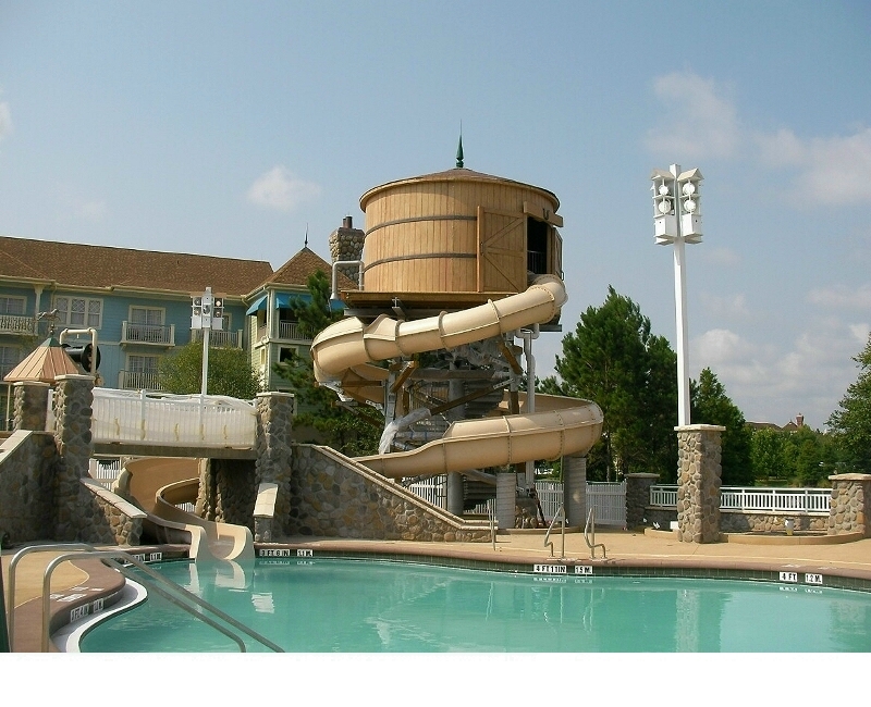 Fiberglass Wood Effect Water Barrel Slide - Custom Made