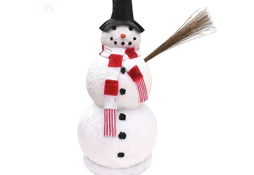 1508 FUNNY CHRISTMAS SNOW MAN WITH HAT STATUE