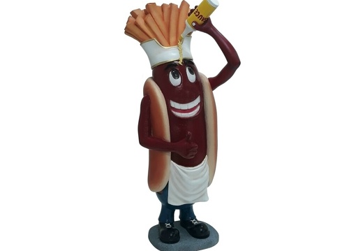 1515 FUNNY HOT DOG FRENCH FRIES ADVERTISING SIGN STATUE 2