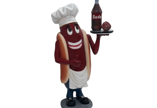1537 AMERICAN HOT DOG CHEF ADVERTISING STATUE 2