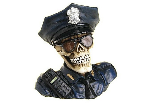 1012 POLICEMAN SKULL LIFE SIZE
