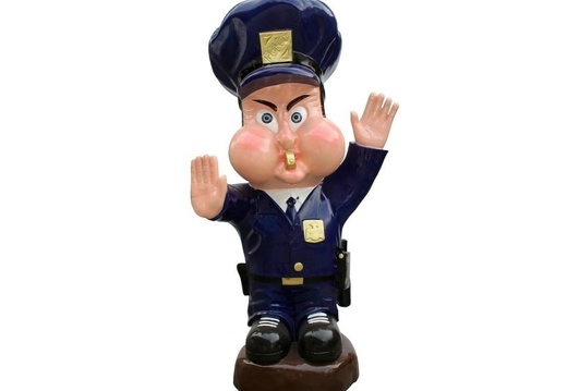 1017 LIFE SIZE FUNNY POLICEMAN OFFICER STATUE