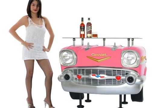 1030PINK RETRO VINTAGE CAR BAR 2 PINK