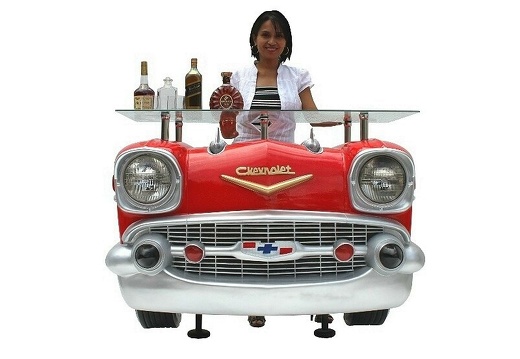 1030RED RETRO VINTAGE CAR BAR 1 RED