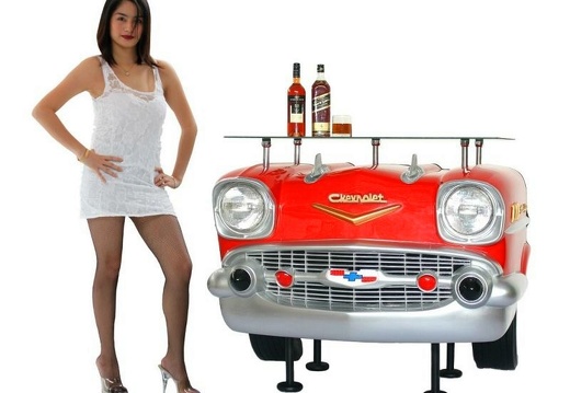 1030RED RETRO VINTAGE CAR BAR 5 RED