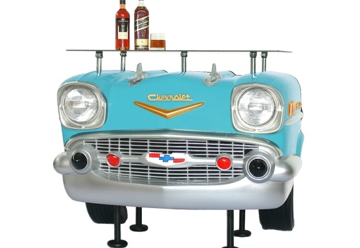 1030TQ RETRO VINTAGE CAR BAR 1 TURQUOISE