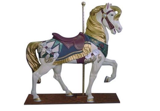 1541 LIFE LIKE LIFE SIZE CAROUSEL MERRY GO ROUND HORSE STATUE