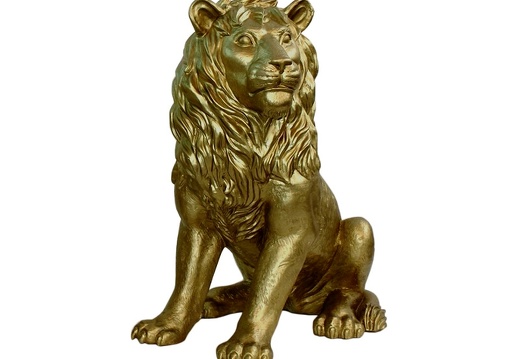 441 LIFE LIKE GOLD EFFECT MALE LION FACING LEFT