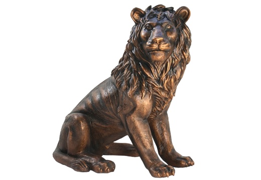 461 LIFE LIKE BRONZE EFFECT MALE LION RIGHT FACING