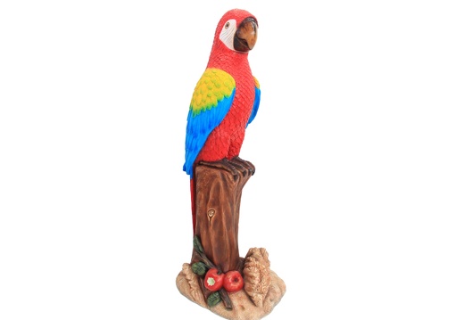 499 LIFE LIKE LARGE PARROT ON WOOD EFFECT TREE BRANCH 3
