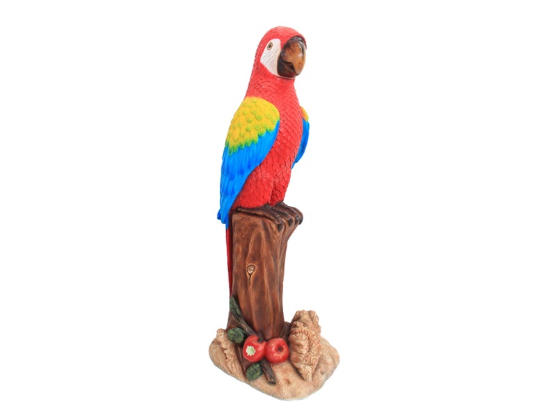 499_LIFE_LIKE_LARGE_PARROT_ON_WOOD_EFFECT_TREE_BRANCH_3.JPG