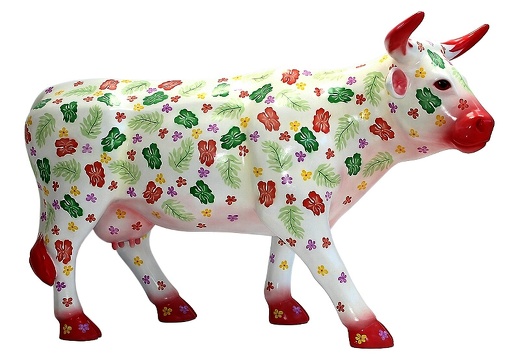 558 LIFE LIKE FLOWER COW ANY DESIGN PAINTED