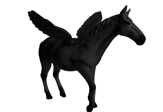 567 LIFE LIKE PEGASUS THE HORSE OF MUSES BLACK