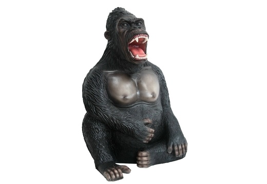 573 LIFE LIKE ANGRY SITTING SILVER BACK GORILLA 2