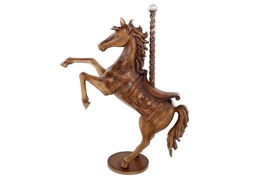 596 LIFE LIKE ANTIQUE GOLD EFFECT CAROUSEL HORSE