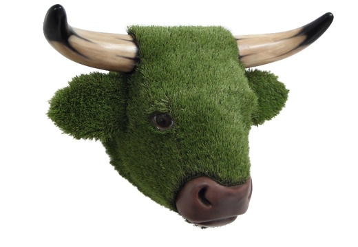 964 LIFE LIKE BULL COWS HEAD SYNTHETIC GRASS TURF 3D ANIMAL ALL ANIMALS AVAILABLE AS GRASS 3