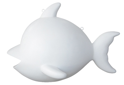 B0239 LIFE LIKE PURE WHITE FISH WALL CEILING MOUNTED 1