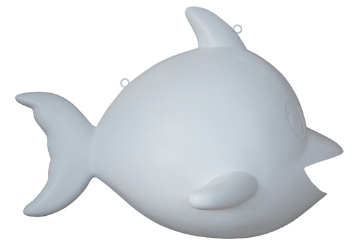 B0239 LIFE LIKE PURE WHITE FISH WALL CEILING MOUNTED 4