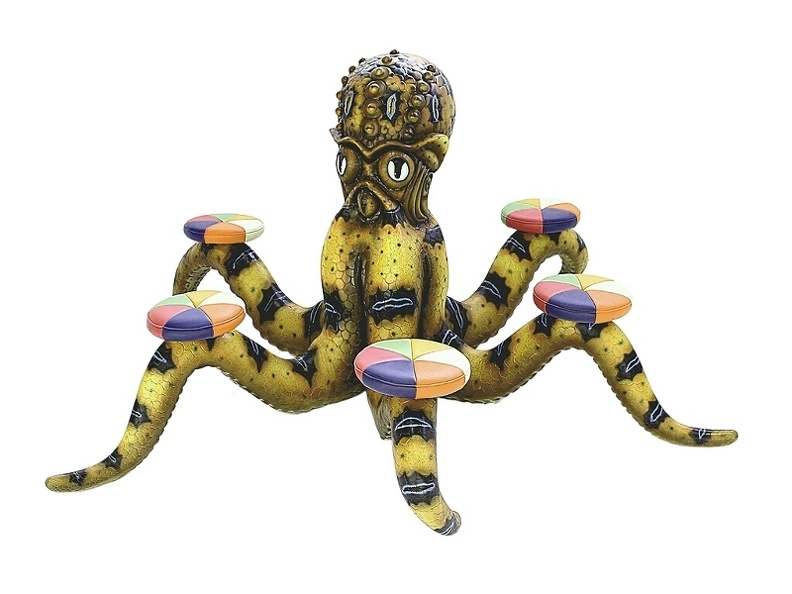 JBA238_LIFE_LIKE_AMAZING_LIFE_SIZE_YELLOW_OCTOPUS_SEATING_COLORFUL_SOFT_CUSHIONS_ON_THE_TENTACLES.JPG
