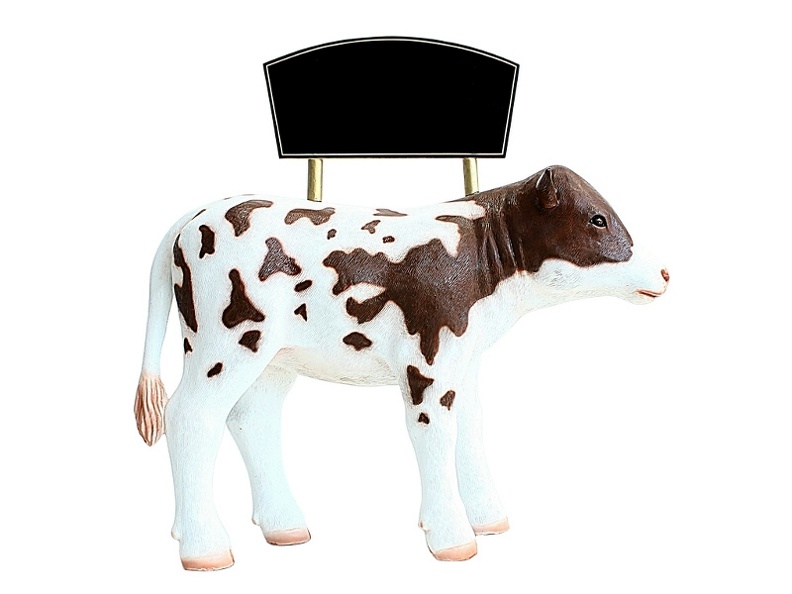 JBA239_LIFE_LIKE_BABY_BROWN_COW_WITH_ADVERTISING_BOARD_ANY_WORDS_PAINTED_ON_THE_ADVERTISING_BOARD_1.JPG