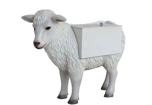 JJ5011 LIFE LIKE WHITE SHEEP STORAGE BOX CHILDRENS TOY BOX 2