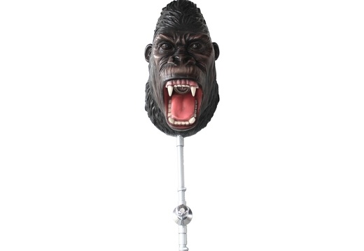 JJ6080 LIFE LIKE ANGRY GORILLA HEAD WORKING SHOWER WALL MOUNTED 1