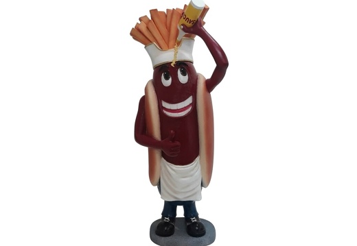 1515 FUNNY HOT DOG FRENCH FRIES ADVERTISING SIGN STATUE