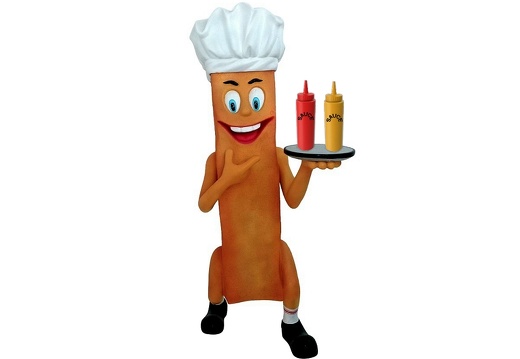 2020244 FRENCH FRIES LIFE SIZE CHEF ADVERTISING STATUE