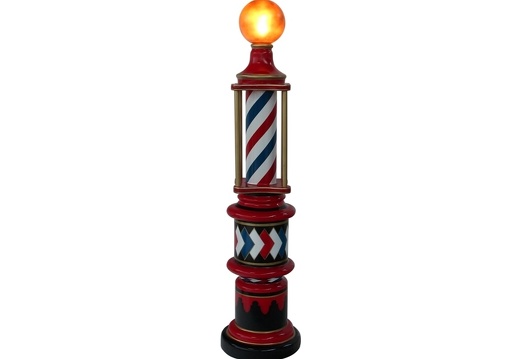 BJM0117 VICTORIAN ANTIQUE BARBER POLE WITH WORKING LIGHT 2