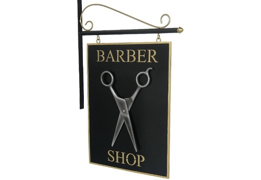 N198 DOUBLE SIDED BARBER SHOP ANTIQUE SCISSORS ADVERTISING BOARD WALL MOUNTED 2