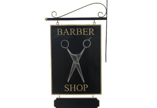 N199 DOUBLE SIDED BARBER SHOP ANTIQUE SCISSORS ADVERTISING BOARD HANGING SIGN WALL MOUNTED 1