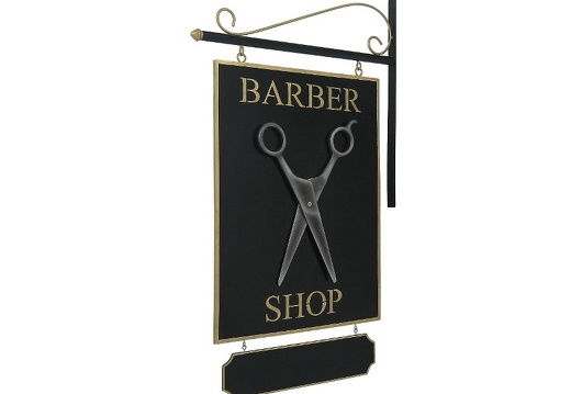 N199 DOUBLE SIDED BARBER SHOP ANTIQUE SCISSORS ADVERTISING BOARD HANGING SIGN WALL MOUNTED 2