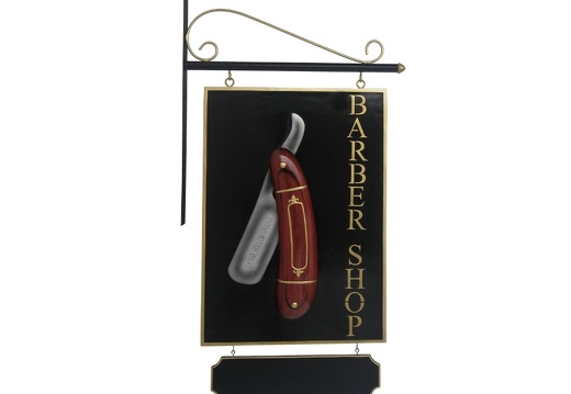 N201 DOUBLE SIDED BARBER SHOP SHAVING BLADE ADVERTISING BOARD HANGING SIGN WALL MOUNTED 1