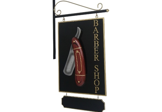 N201 DOUBLE SIDED BARBER SHOP SHAVING BLADE ADVERTISING BOARD HANGING SIGN WALL MOUNTED 2