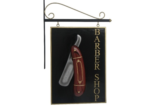 N202 DOUBLE SIDED BARBER SHOP SHAVING BLADE ADVERTISING SIGN WALL MOUNTED 1