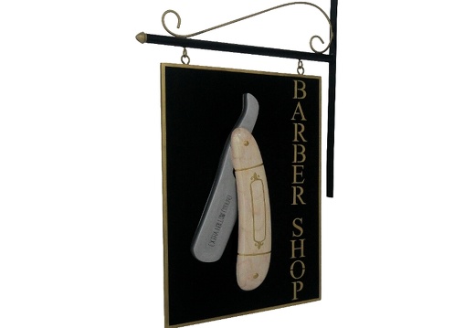 N203 DOUBLE SIDED BARBER SHOP BONE HANDLE SHAVING BLADE ADVERTISING SIGN WALL MOUNTED 2