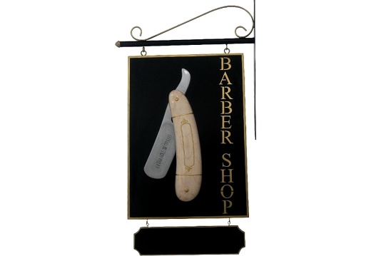N204 DOUBLE SIDED BARBER SHOP BONE HANDLE SHAVING BLADE HANGING SIGN WALL MOUNTED 1