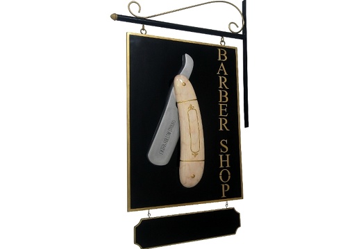 N204 DOUBLE SIDED BARBER SHOP BONE HANDLE SHAVING BLADE HANGING SIGN WALL MOUNTED 2