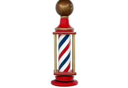N20 FREE STANDING RED WHITE BLUE BARBER POLE