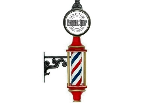 N23 HAIR CUTTING BARBER POLE SIGN WALL MOUNTED