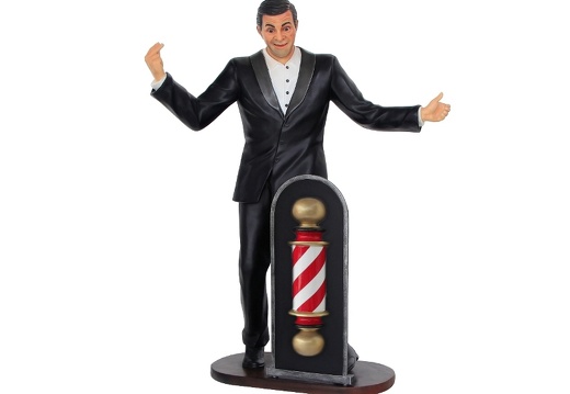 N281 MR BEAN ENGLISH FUNNY MAN WITH 3D BARBER POLE ADVERTISING BOARD