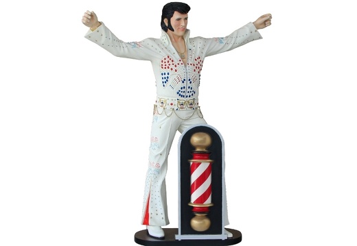N282 ELVIS FAMOUS ROCK ROLL SINGER WITH 3D BARBER POLE ADVERTISING BOARD 1