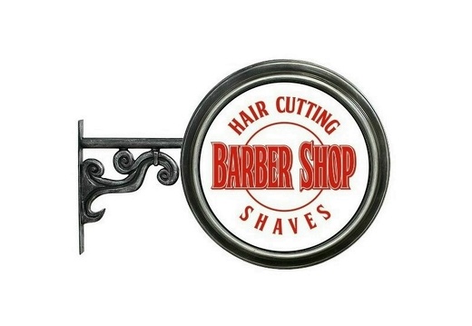 N38 VINTAGE WALL MOUNTED BARBER SIGN SINGLE SIDED