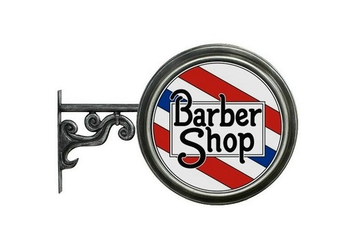 N40 VINTAGE WALL MOUNTED BARBER SIGN SINGLE SIDED